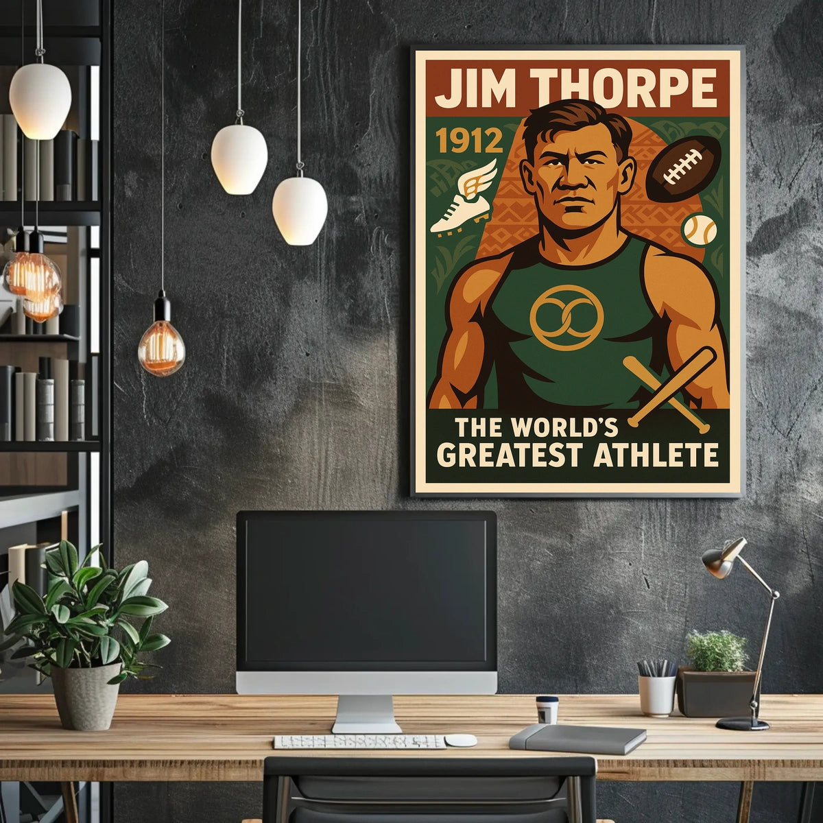 Jim Thorpe Legendary Athlete Poster