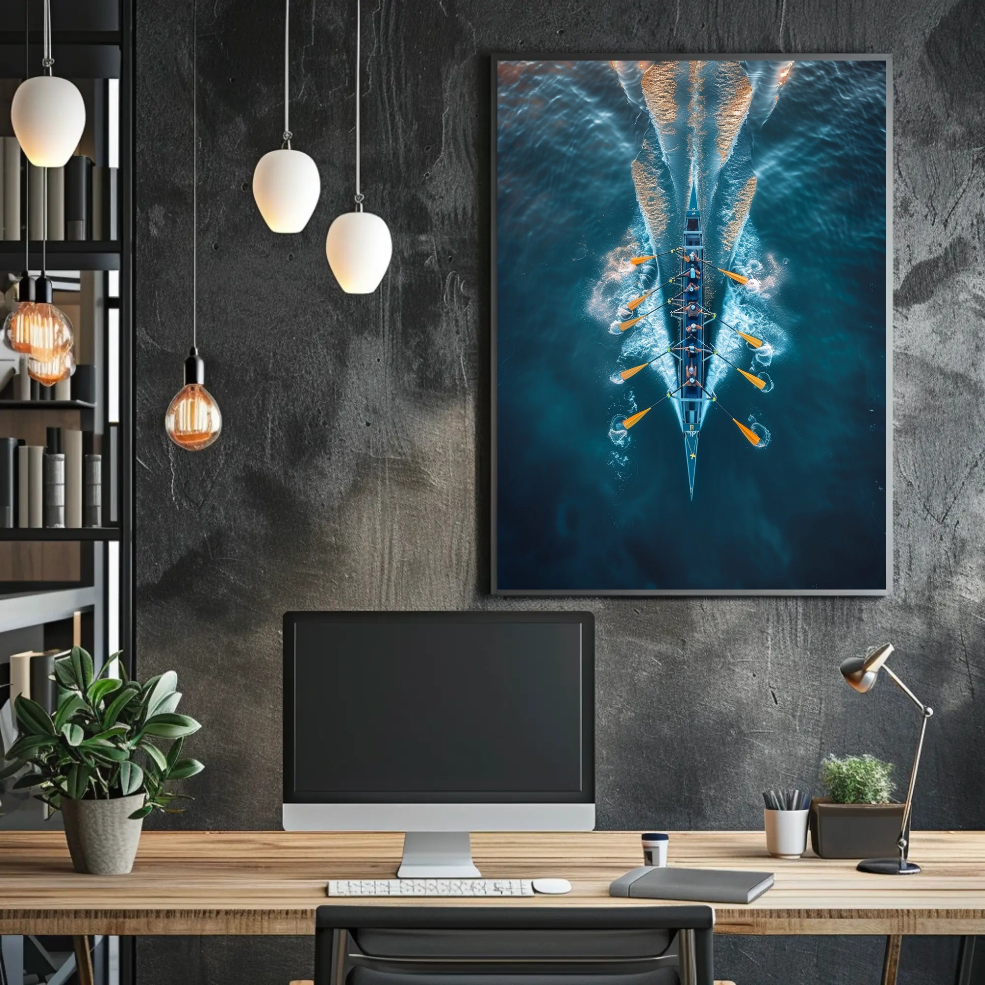 Rowing In Harmony Poster PosterGoat