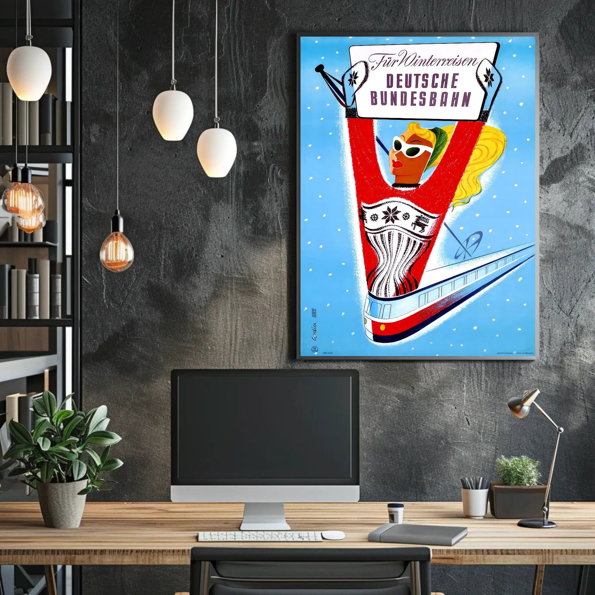 Deutsche Bundesbahn Winter Travel Poster PosterGoat