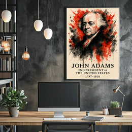 John Adams Watercolor Portrait Historical or Presidential Poster