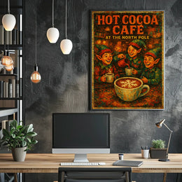 Hot Cocoa Café At The North Pole Poster