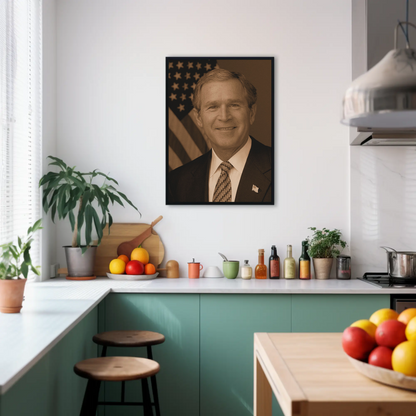 George W. Bush 43rd President Sepia Photo