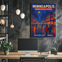 Minneapolis North Star Lights Poster