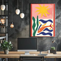 Ocean Scene Poster Vibrant Coastal Wall Art Print