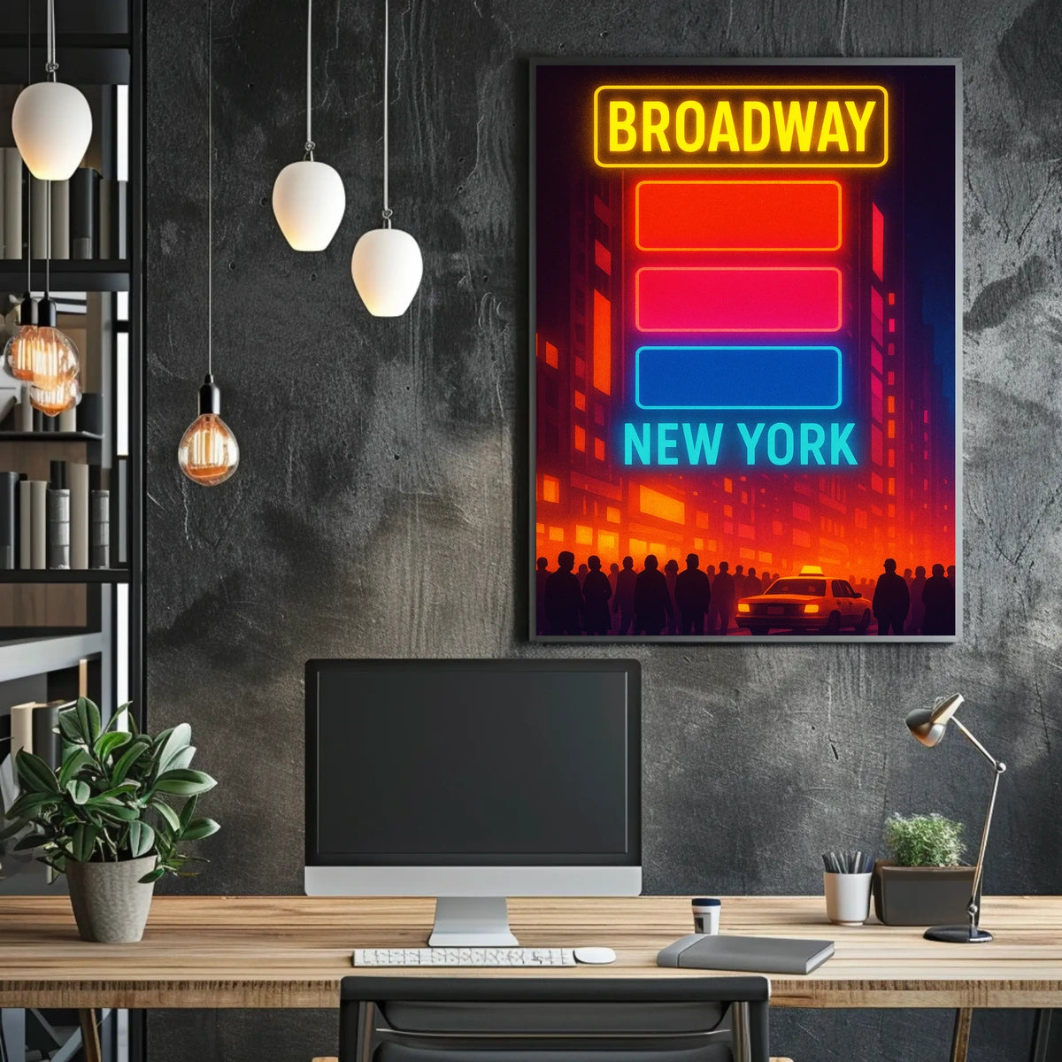 Broadway New York Urban Vibe Travel Poster