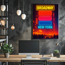 Broadway New York Urban Vibe Travel Poster