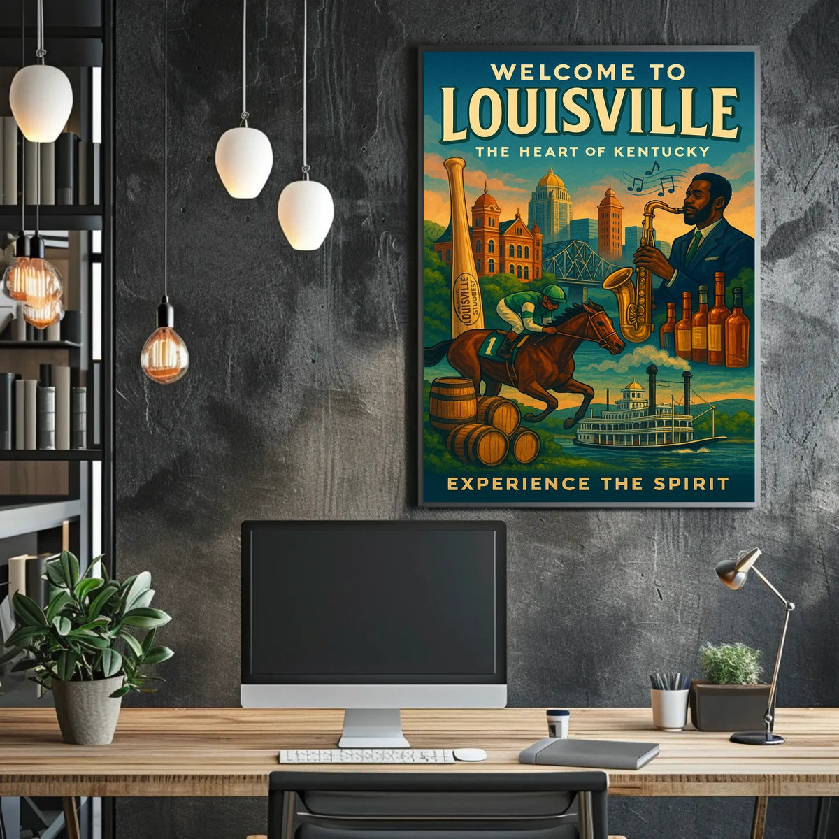 Welcome to Louisville The Heart of Kentucky Poster