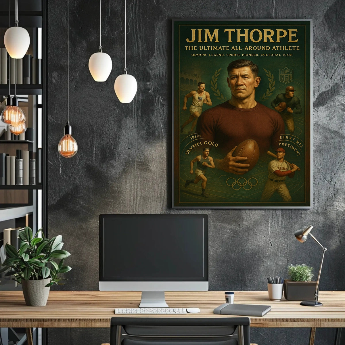 Jim Thorpe Legendary Athlete Tribute Jim Thorpe Poster
