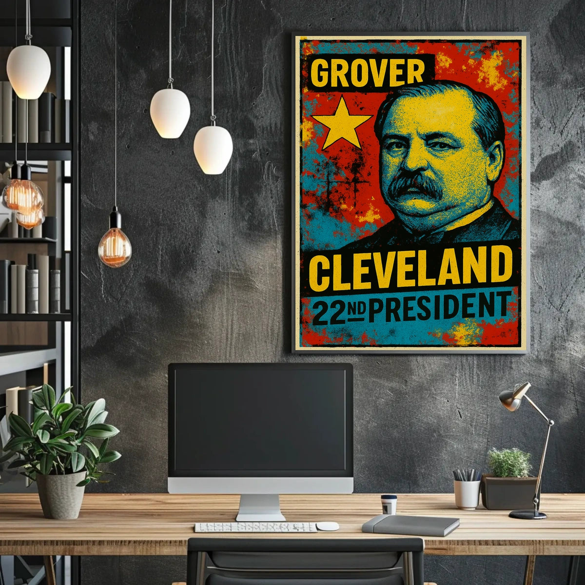 Grover Cleveland 22nd President of the United States Graffiti Pop Art Poster
