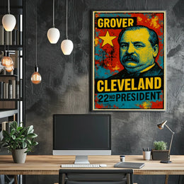 Grover Cleveland 22nd President of the United States Graffiti Pop Art Poster