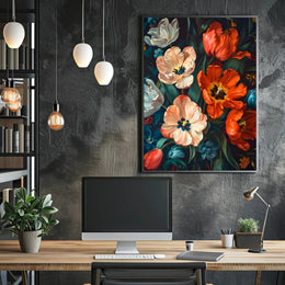 Vibrant Floral Symphony Wall Art Print