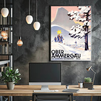 Oberammergau Ski Paradise Poster PosterGoat