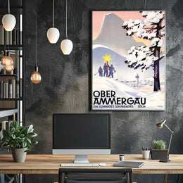 Oberammergau Ski Paradise Poster PosterGoat