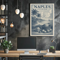 Naples Florida Poster Wall Art Coastal Scenery 18x24