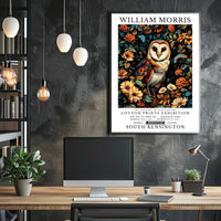 19th Century Owl Botanical Artistry Poster