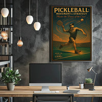 Pickleball Mastery: Dynamic Action Sports Poster PosterGoat