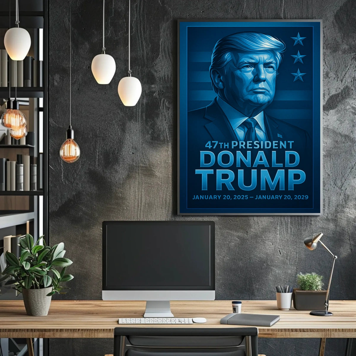 Donald Trump Visionary In Blue Poster
