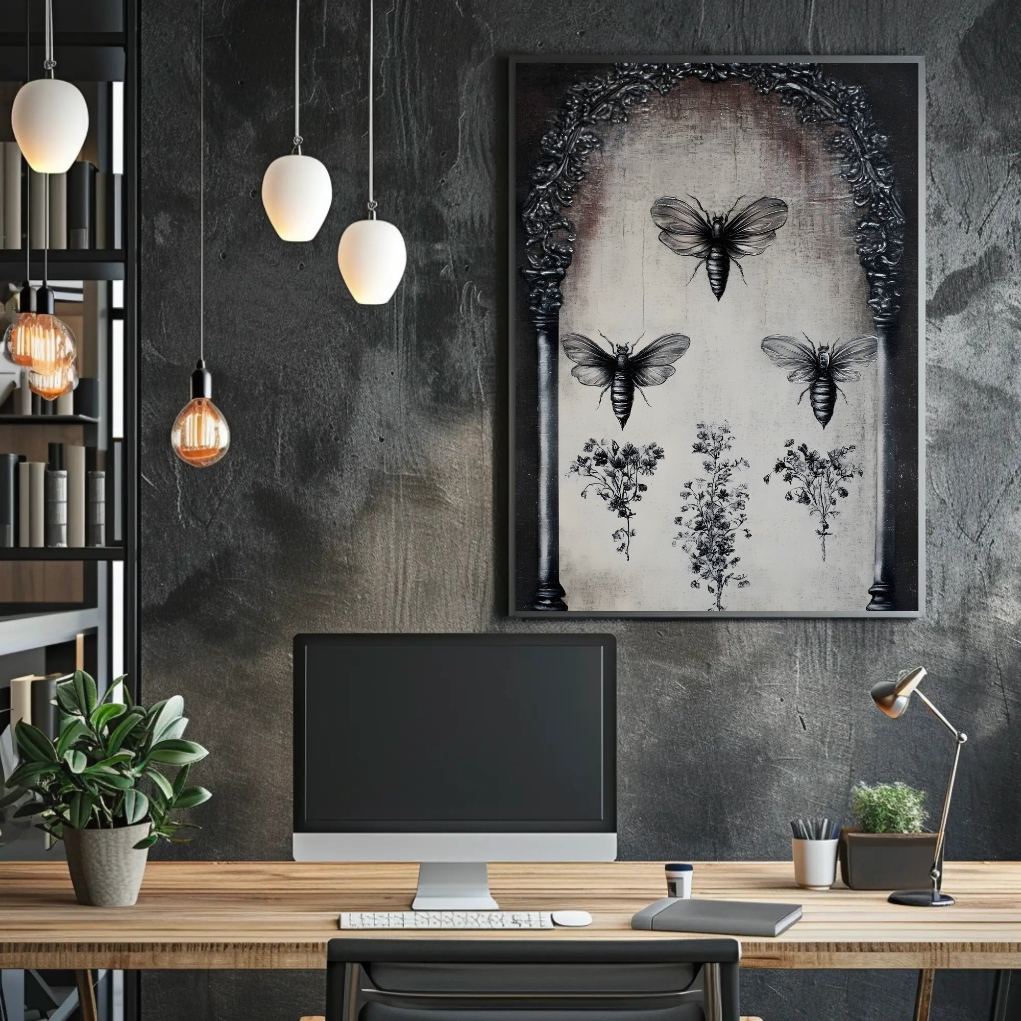 Entomology and Botanical Vintage Artistic Poster PosterGoat