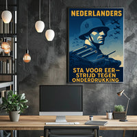 WWII Military Pride Propaganda Poster