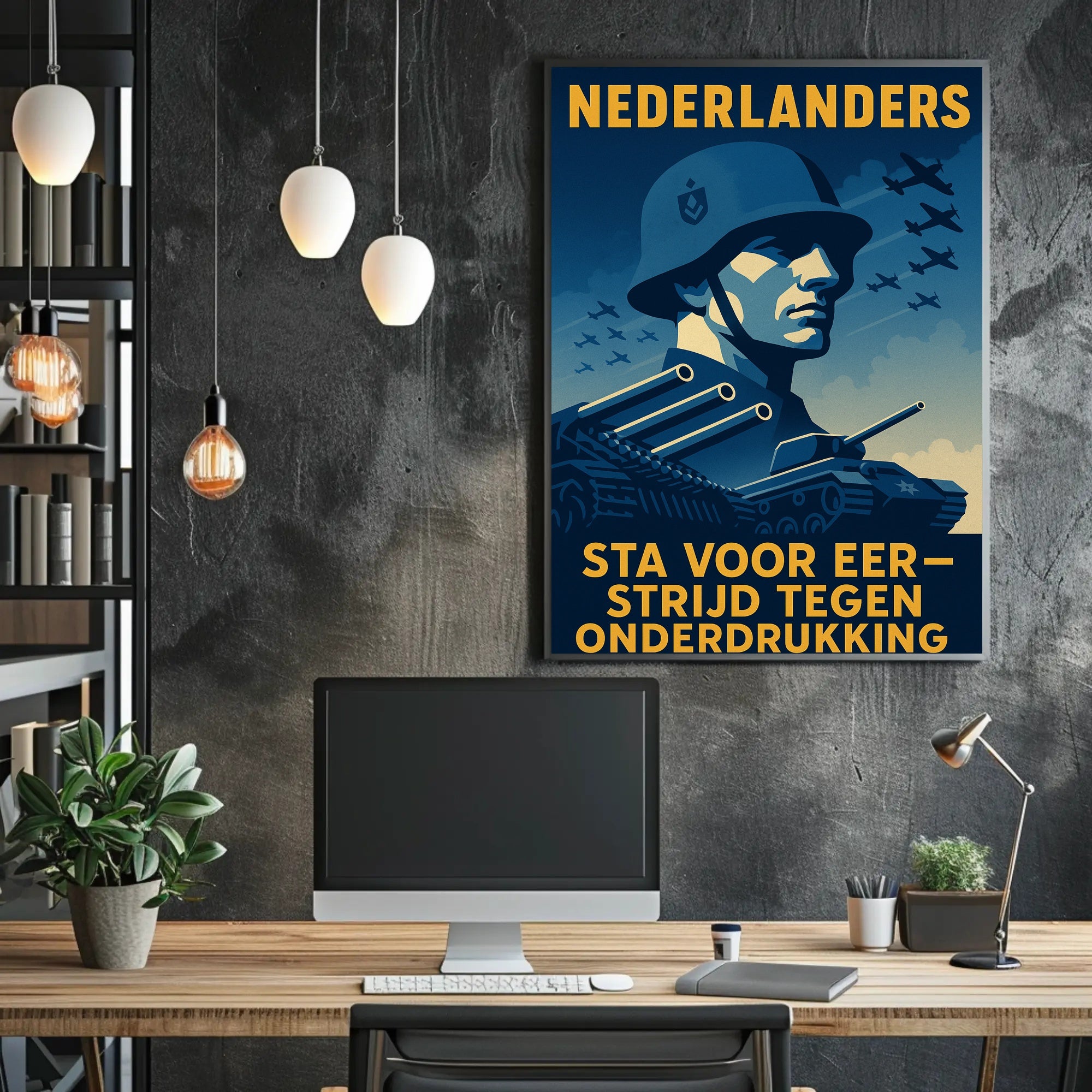 WWII Military Pride Propaganda Poster