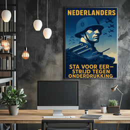 WWII Military Pride Propaganda Poster
