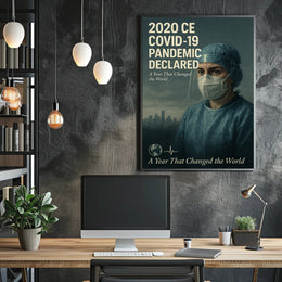 COVID-19 Pandemic Declared Poster Art Print for 2020 CE PosterGoat