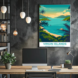 Scenic Virgin Islands National Park Travel Poster