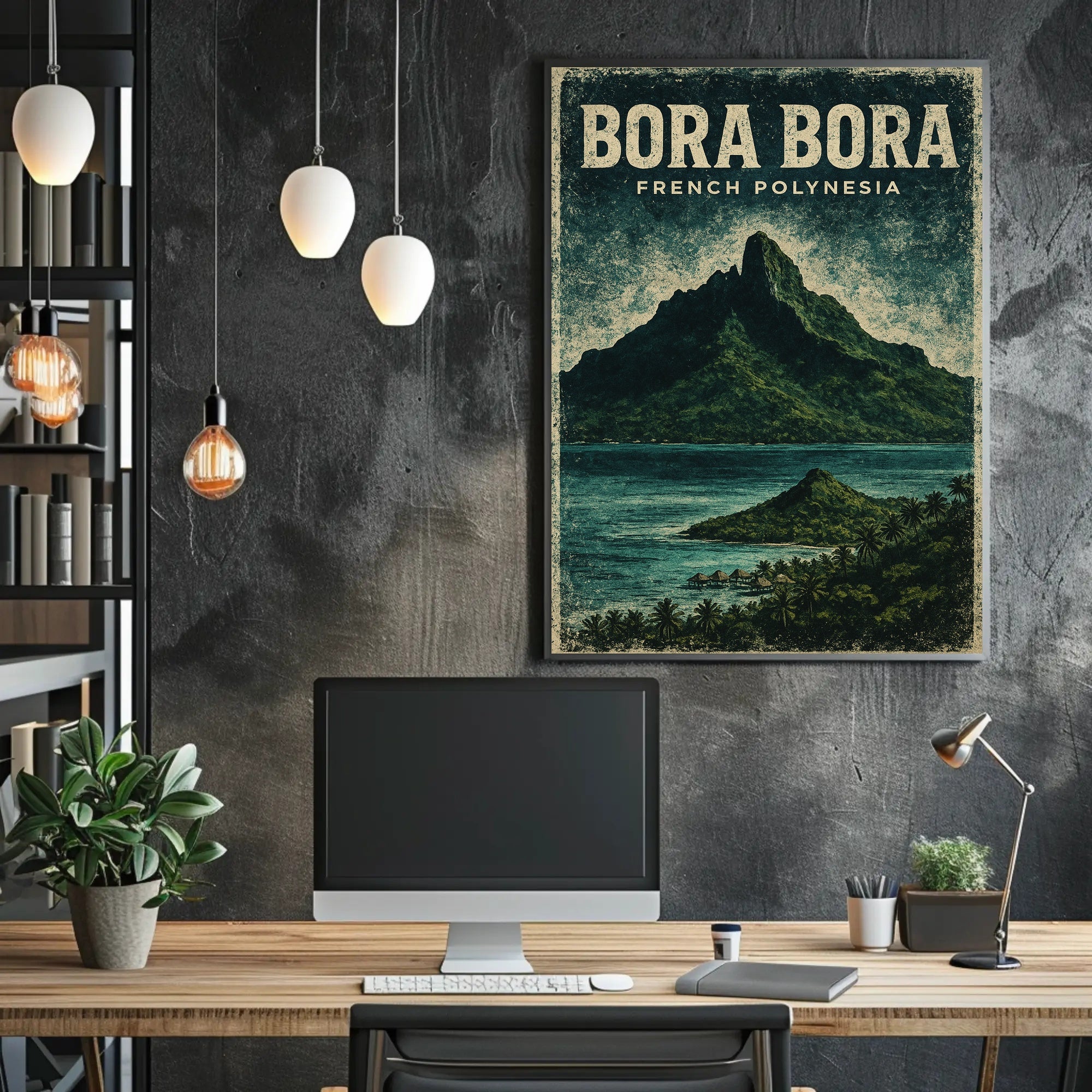 Bora Bora Scenic Island Vintage Travel Poster PosterGoat