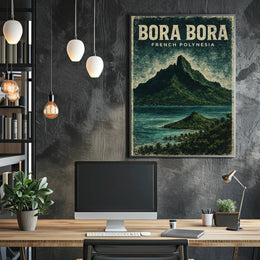Bora Bora Scenic Island Vintage Travel Poster PosterGoat