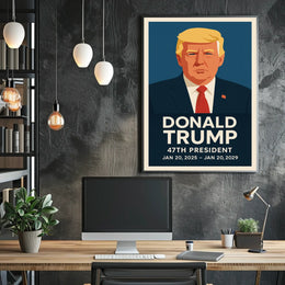 Donald Trump 47th President Iconic Scenic Portrait Vintage Inspired Wall Art Decor Lovers Poster