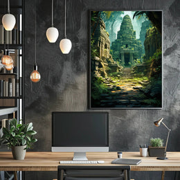Ancient Jungle Temple Poster