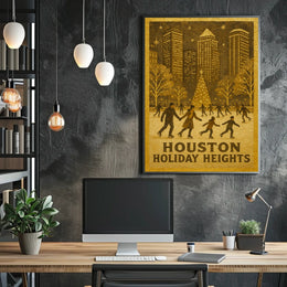 Houston Holiday Heights Poster