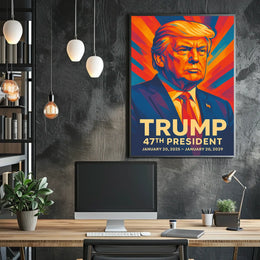 Trump 47th President Scenic Real World Landscape Art Style Decor Lovers Wanderlust Poster