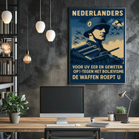 WWII Rallying Call Against Bolshevism Propaganda Poster