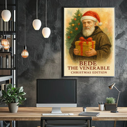 Santa Monk Christmas Gift Illusion Cultural Poster