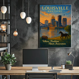 Louisville, Kentucky Where Tradition Meets Innovation Poster