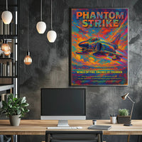 Wings of Fire Jets Futuristic Sci-Fi Poster
