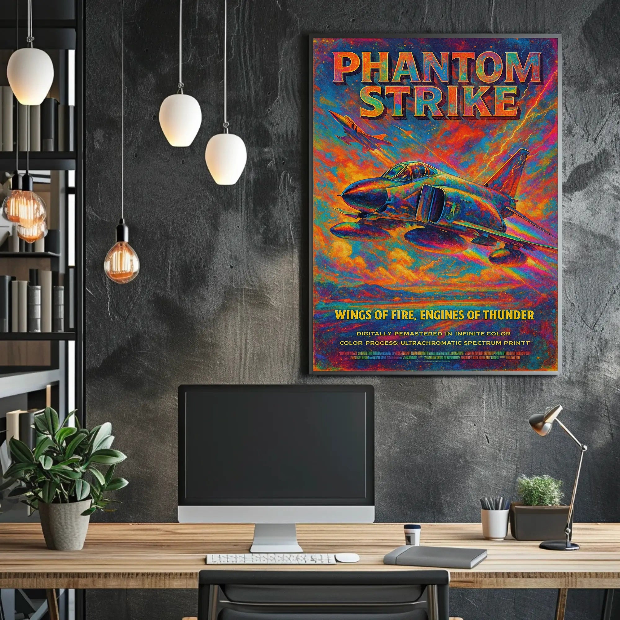 Wings of Fire Jets Futuristic Sci-Fi Poster