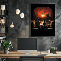 Futuristic Sunset Poster