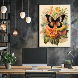 Blossoms and Butterflies Poster