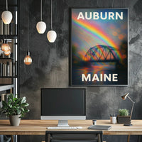 Auburn Maine Rainbow Bridge Photography Wanderlust Poster