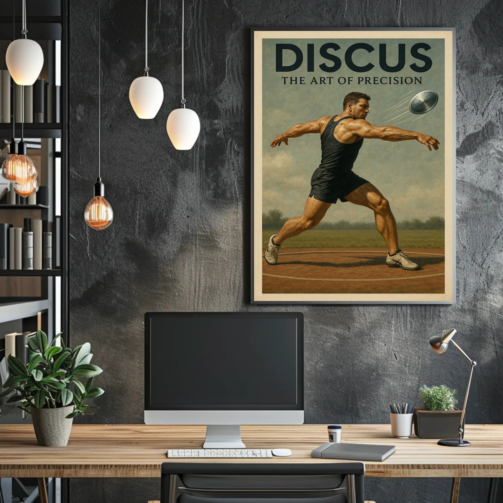 Discus Art Print of Precision Sports Design PosterGoat