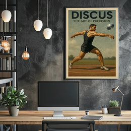 Discus Art Print of Precision Sports Design PosterGoat