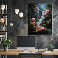Tropical Paradise Waterfall Poster: National Park Poster