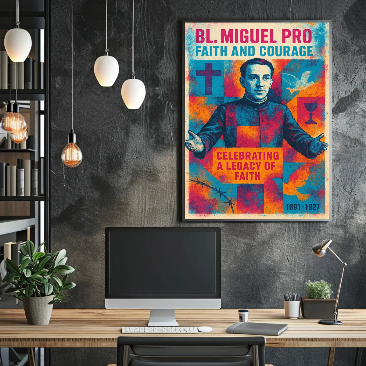Bl. Miguel Pro Faith And Courage Poster