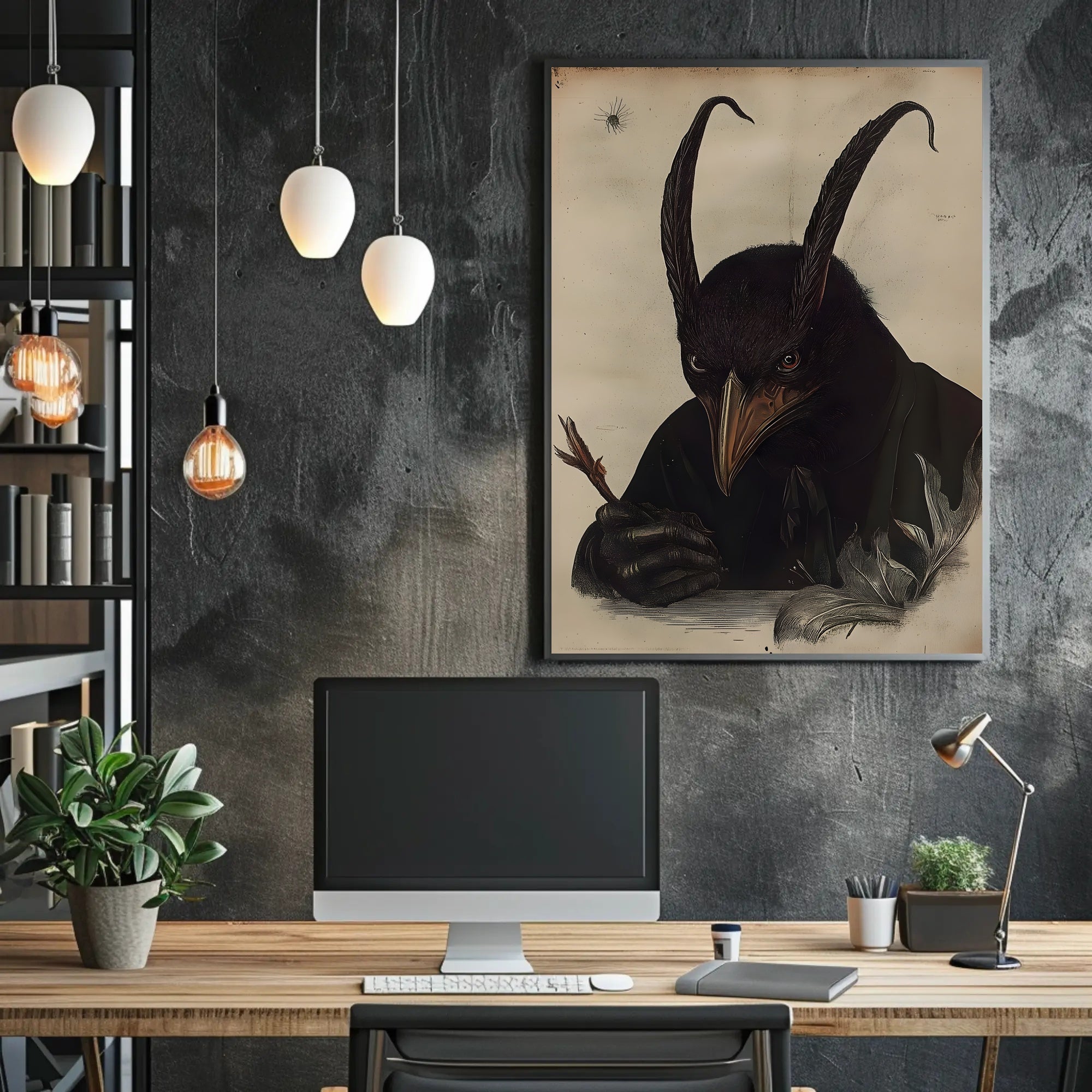 Surreal Anthropomorphic Creature Fantasy Art Poster PosterGoat