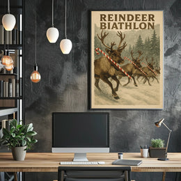 Reindeer Biathlon Poster