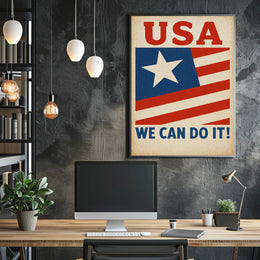 Patriotic Encouragement Poster PosterGoat