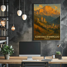 Cortina DAmpezzo Italian Alpine Poster