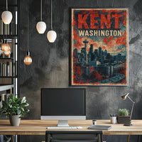 Seattle Space Needle Vintage Skyline Collectors Poster